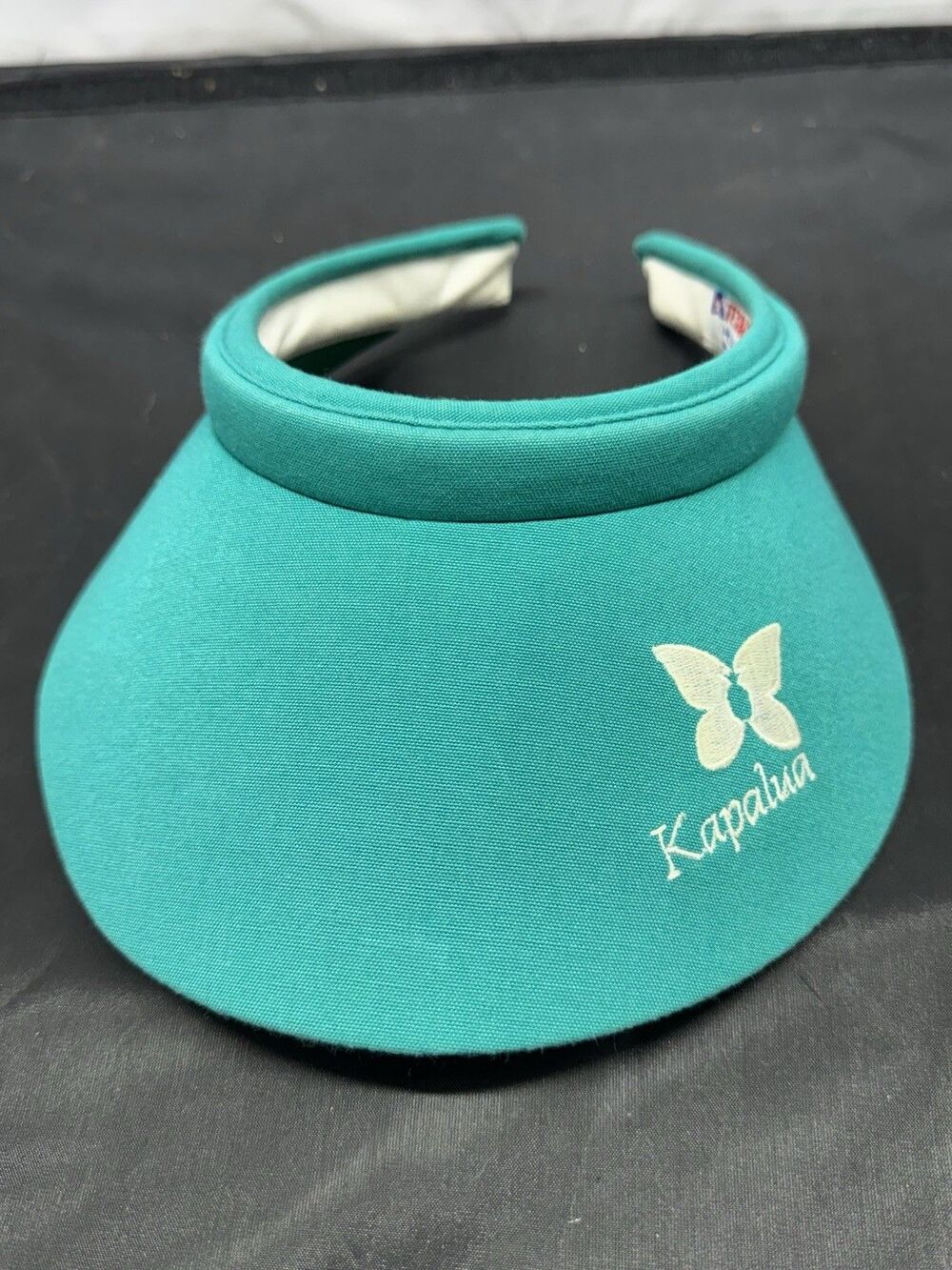 Vintage Kapalua Golf Hawaii Wide Brim Visor Teal Blue Green Texace